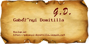 Gabányi Domitilla névjegykártya